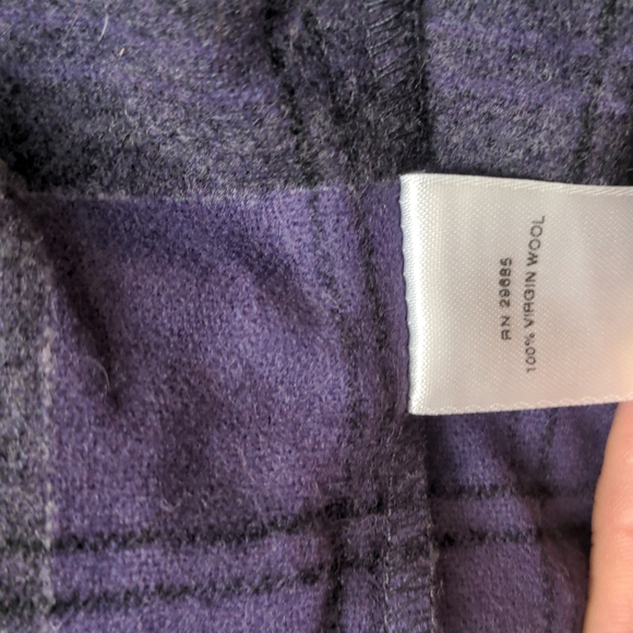 Pendleton Purple Gray Wool Blazer button jacket cropped xs - Picture 8 of 9